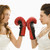 Brides with boxing gloves. stock photo © iofoto