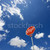 stoptábla · égbolt · kék · felhős · felhők · szín - stock fotó © iofoto