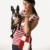 Woman holding Boston Terrier dog. stock photo © iofoto