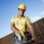 Construction Worker Cutting Wood stock photo © iofoto