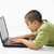 Hispanic · băiat · calculator · tineri · folosind · laptop · copil - imagine de stoc © iofoto
