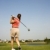 Frau · spielen · Golf · Blick · zurück · Club · Farbe - stock foto © iofoto