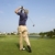 uomo · giocare · golf · vista · posteriore · club · colore - foto d'archivio © iofoto