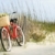 bicikli · virágok · piros · klasszikus · kosár · fából · készült - stock fotó © iofoto