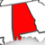 Alabama · piros · absztrakt · 3D · térkép · Egyesült · Államok - stock fotó © iqoncept