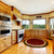 Wood luxury home kitchen interior. New Farm American home. stock photo © iriana88w