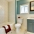 New remodeled blue bathroom with classic white tile. stock photo © iriana88w