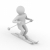 skier on white background. Isolated 3D image stock photo © ISerg