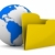 Geel · computer · map · wereldbol · witte · geïsoleerd - stockfoto © ISerg