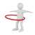 man and hula hoop on white background. Isolated 3D image stock photo © ISerg