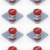 set red buttons on a white background. 3D image stock photo © ISerg