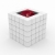 Cube with sphere on a white background. 3D image stock photo © ISerg