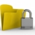 Yellow computer folder with lock. Isolated 3d image stock photo © ISerg