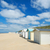 Blue beach huts at Texel stock photo © ivonnewierink