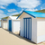 Blue beach huts at Texel stock photo © ivonnewierink