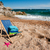 boş · sandalye · plaj · mavi · renkli - stok fotoğraf © ivonnewierink