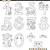 numbers with cartoon animals for coloring stock photo © izakowski