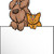 cat and dog with card cartoon design stock photo © izakowski