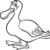 farm duck cartoon for coloring book stock photo © izakowski