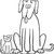 cat and dog cartoon for coloring book stock photo © izakowski