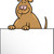 cartoon dog with board or card design stock photo © izakowski