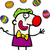 cartoon clown juggling easter eggs stock photo © izakowski