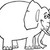 cute elephant cartoon for coloring book stock photo © izakowski