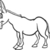 farm donkey cartoon for coloring book stock photo © izakowski