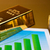 Gold bars with a linear graph, ambient financial concept stock photo © JanPietruszka