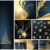 Merry Christmas and Happy New Year collection gold and blue stock photo © jelen80