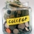 A lot of money in a glass bottle labeled “College” stock photo © johnkwan