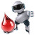 ロボット · 技術 · 赤 · レトロな · 将来 · ドロップ - ストックフォト © julientromeur
