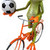 jókedv · béka · futball · sport · futball · bicikli - stock fotó © julientromeur