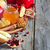 Pomegranate, apples and honey background stock photo © Karaidel