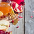Pomegranate, apples and honey background stock photo © Karaidel
