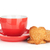czerwony · filiżankę · kawy · serca · cookie · odizolowany - zdjęcia stock © karandaev