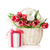 鬱金香 · 禮品盒 · 花束 · 籃 · 孤立 - 商業照片 © karandaev