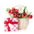 鬱金香 · 禮品盒 · 花束 · 籃 · 孤立 - 商業照片 © karandaev