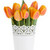 pomarańczowy · tulipany · doniczka · odizolowany · biały · wiosną - zdjęcia stock © karandaev