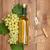 White wine bottle and bunch of grapes stock photo © karandaev