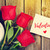 trandafiri · rosii · ziua · indragostitilor · felicitare · cutie · cadou · top · vedere - imagine de stoc © karandaev