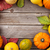 Autumn pumpkins on wooden board table stock photo © karandaev