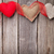 Valentines day toy hearts on wood stock photo © karandaev