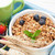 gezonde · ontbijt · müsli · melk · bessen · gezondheid - stockfoto © karandaev