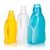 três · plástico · garrafas · limpeza · produto · isolado - foto stock © karandaev