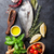 Raw fish cooking ingredients stock photo © karandaev
