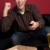 homem · assistindo · tv · animado · alimentação · pizza - foto stock © keeweeboy