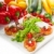 original Italian fresh bruschetta served with fresh salad and ve stock photo © keko64