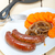 beef sausages cooked on iron skillet  stock photo © keko64