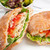 ciabatta panini sandwich with chicken and tomato stock photo © keko64